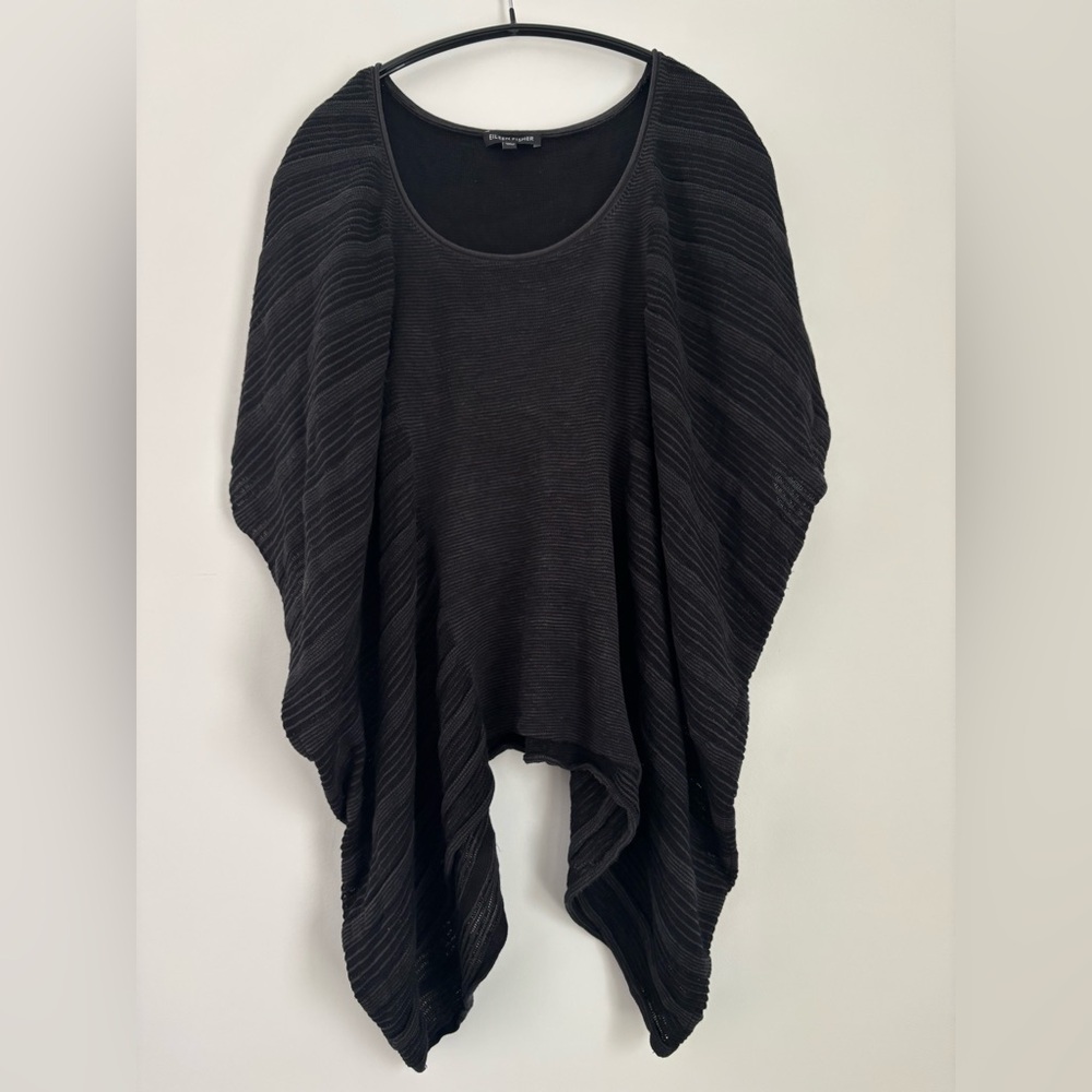 Eileen Fisher Size M Knit Boxy Batwing Sweaterter Top Pullover